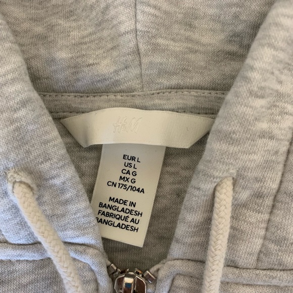 h&m light grey zip up🍁 - Picture 4 of 4